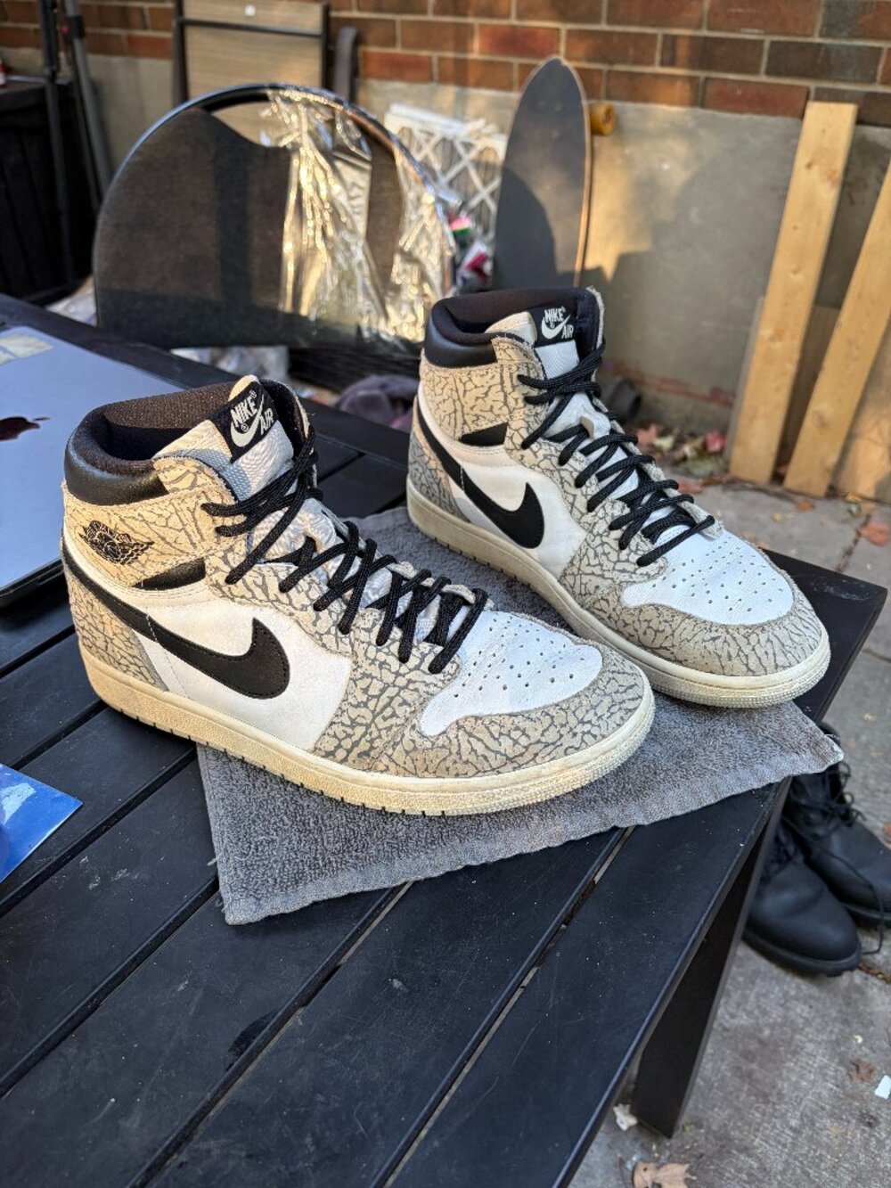 Nike Air Jordan 1 Retro High OG White Cement Men's Size 10 DZ5485-052 2023